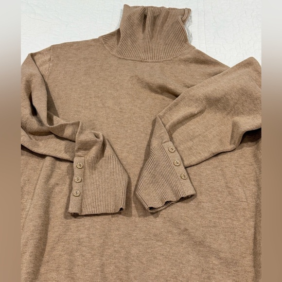 Joseph A. Women’s Tan Turtleneck Sweater Size 2X - Picture 3 of 6